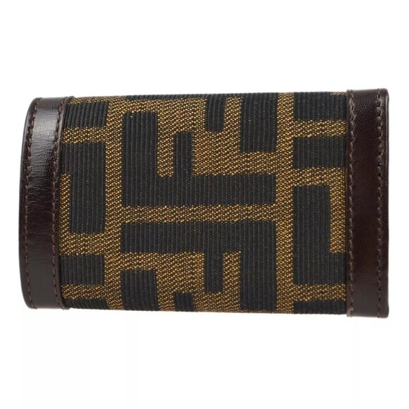 Fendi Brown Zucca Six Hook Key Case - Picture 2 of 7